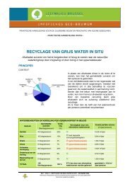 RECYCLAGE VAN GRIJS WATER IN SITU - Leefmilieu Brussel