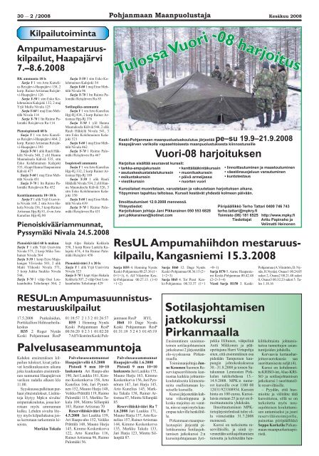 Lehti 2/08 - Haapajärven-Reisjärven Reserviläiset