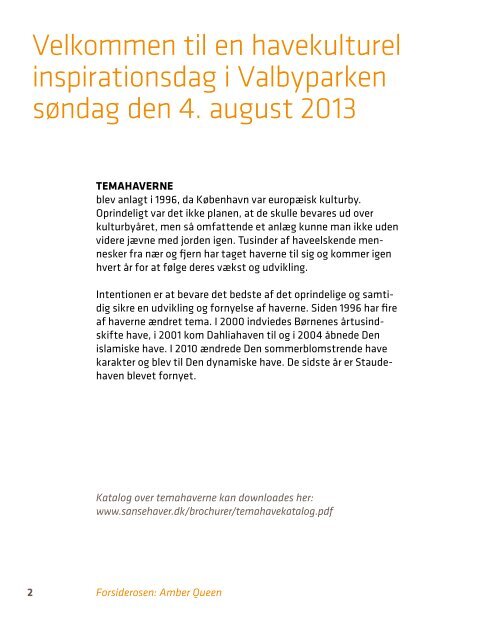 Program for Rosenkåring 2013 - Cafe Rosenhaven