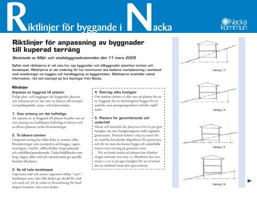 Riktlinjer för anpassning av byggnader till kuperad ... - Nacka kommun