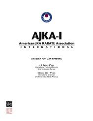 CRITERIA FOR DAN RANKING - Shotokan Karate Hawke's Bay