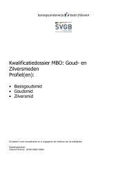 Kwalificatiedossier MBO: Goud- en Zilversmeden Profiel(en):