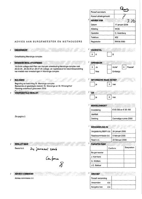 Ontwikkeling Mensinge-complex - Bestuur Noordenveld - Gemeente ...