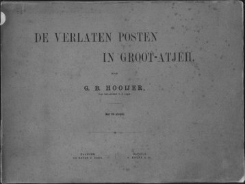 DE VERLATEN POSTEN IN GROOT-ATJEH, - Acehbooks.org