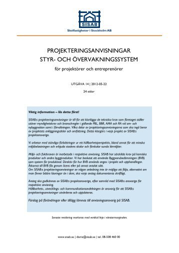 Styr och övervakning - SISAB