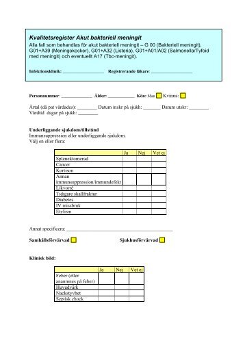 Lathund bakteriell meningit - Infektion.net