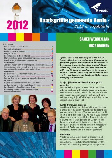 Jaarverslagkrant 2012 - Gemeente Venlo