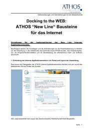 Docking to the WEB: ATHOS “New Line“ Bausteine für das Internet