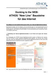 ATHOS “New Line“ Bausteine für das Internet