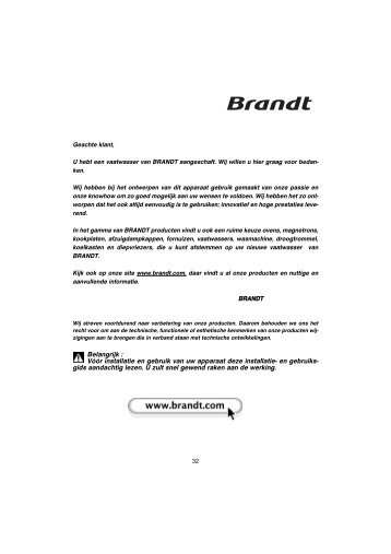 Download de handleiding - Brandt Belgium