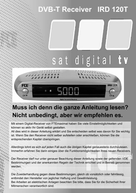 DVB-T Receiver IRD 120T - FTE Maximal