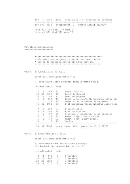 Velfærdsundersøgelsen 1976. - DDA Samfund - Dansk Data Arkiv