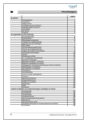 Schoolgids - Praktijkschool De Sprong