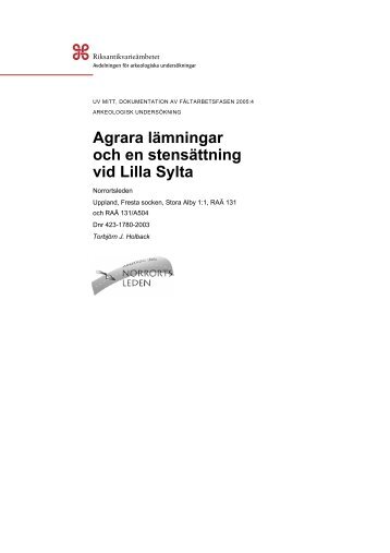 UV Mitt, Daff 2005:4 - Riksantikvarieämbetet, avdelningen för ...