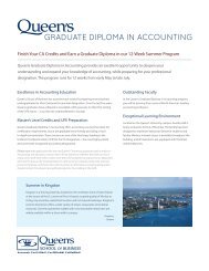 graduate diploma in accounting - Queen's School of Business ...