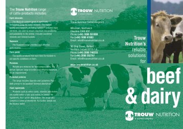 Beef & Dairy Leaflet - Trouw Nutrition UK