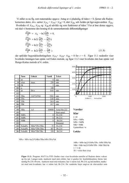 Koblede differentialligninger af 1. orden.