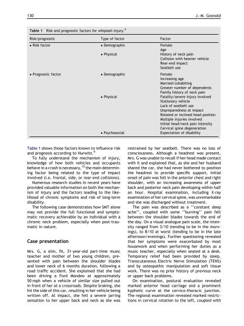 The impact of rehabilitation on chronic whiplash