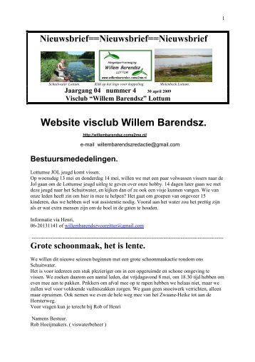 April - HSV Willem Barendsz Lottum