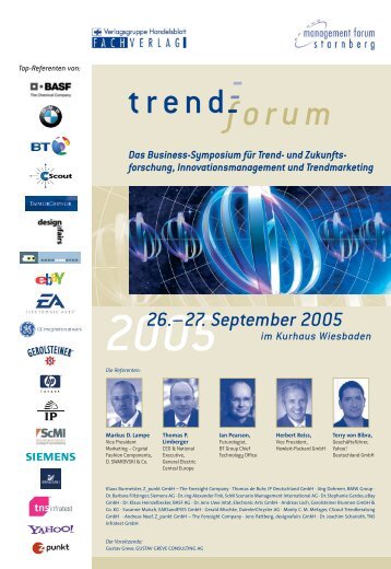 Das Business-Symposium für Trend- und Zukunfts - Verlagsgruppe ...