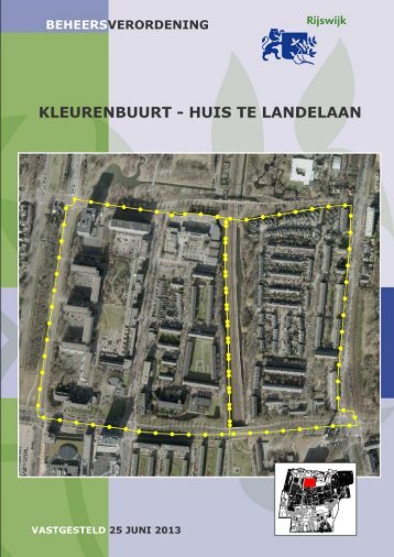 Beheersverordening 'Kleurenbuurt-Huis te Landelaan' 1 - Gemeente ...