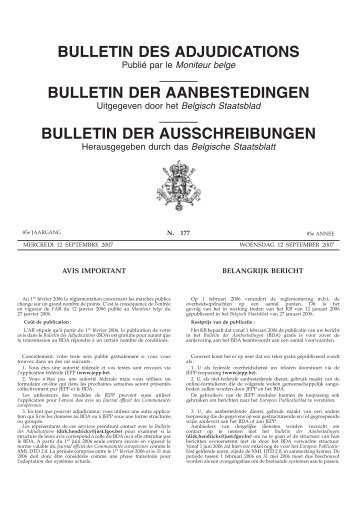 bulletin des adjudications - The Public Procurement Portal