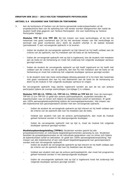 ERRATUM OER 2012 - 2013 VOLTIJD TOEGEPASTE ...