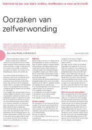 Oorzaken van zelfverwonding