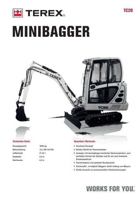 MINIBAGGER - Terex Construction - Home