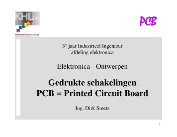 Gedrukte schakelingen PCB = Printed Circuit Board - KHLim