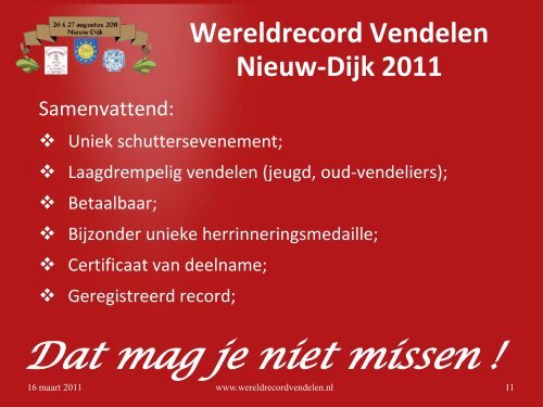 Dat mag je niet missen ! - Wereldrecord Vendelen