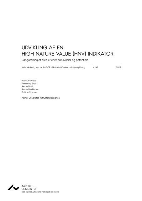 (hnv) indikator - Naturbeskyttelse.dk