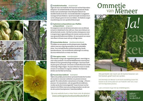 Ommetje Meneer - Verborgen Tuinen Kasteel Keukenhof