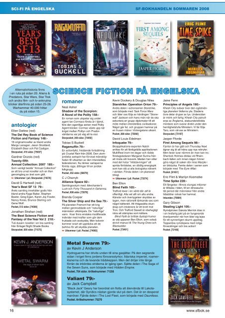 AMERIKANSKA SERIETIDNINGAR - Science Fiction Bokhandeln