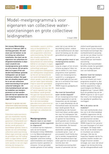 Model-meetprogramma's voor eigenaren van collectieve water ...