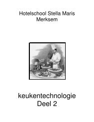 keukentechnologie Deel 2 - Hotelschool Stella Maris Technische ...