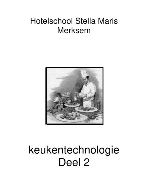 keukentechnologie Deel 2 - Hotelschool Stella Maris Technische ...