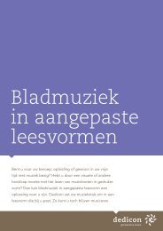 Bladmuziek in aangepaste leesvormen - Dedicon