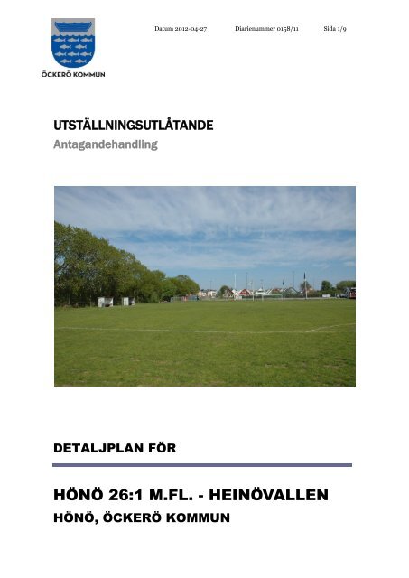 5 Utställningsutlåtande.pdf - Öckerö kommun