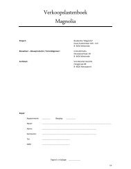 Verkoopslastenboek Magnolia - Immo L'Atelier