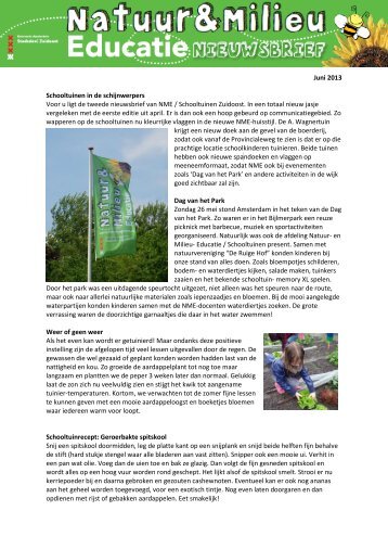 Nieuwsbrief Schooltuinen nr.2