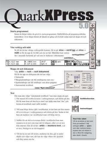 Quark XPress för nybörjare