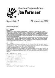 Nieuwsbrief 5 27 november 2012 - Jan Vermeer