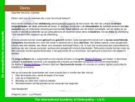 Demo - Osteopedia - The International Academy of Osteopathy