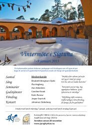 Vintermöte i Sigtuna 7–9 januari 2013 - Sveriges Kyrkosångsförbund