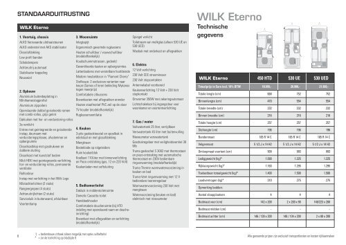 Wilk prijslijst en technische gegevens 2011 - De Greeff Caravan ...