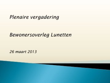 presentatie - Lunetten