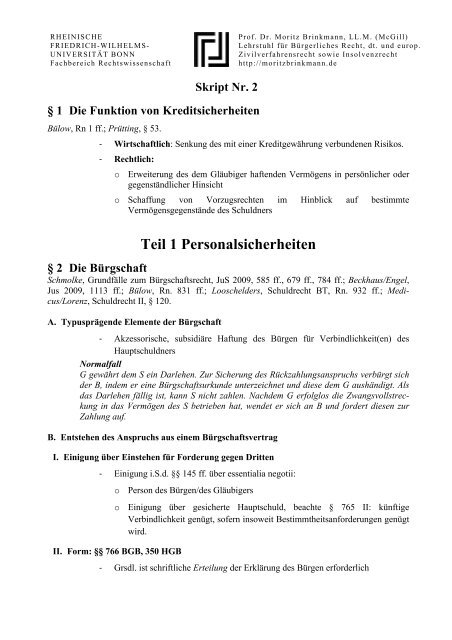 KSR Skriptum Nr. 2 - Moritz Brinkmann