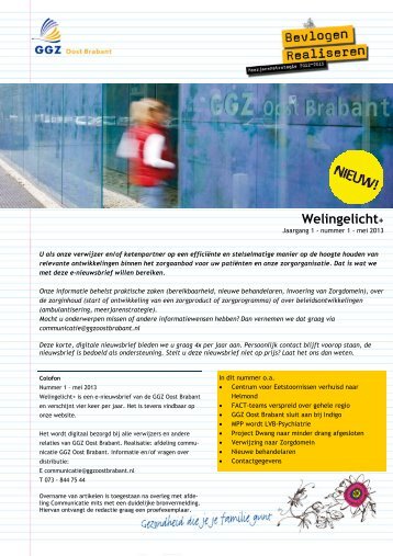 E-zine voor verwijzers, mei 2013 - GGZ Oost Brabant