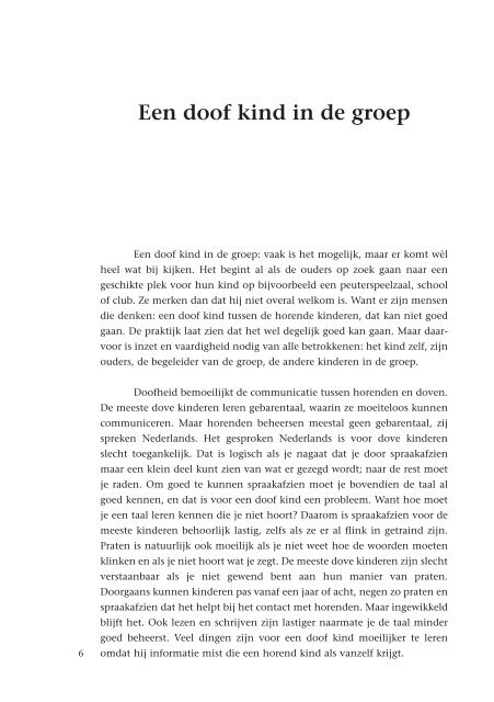 Een doof kind in de groep Een doof kind in de groep - Fodok